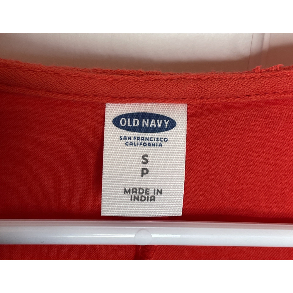 Old Navy Women's Embroidered Dress Sz S Cotton Gauze Boho Coastal Peasant Aztec - Picture 12 of 12